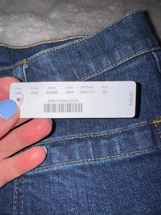 J. Crew High-Rise Dark Blue Denim Pencil Skirt with Front Buttons - Picture 4 of 14